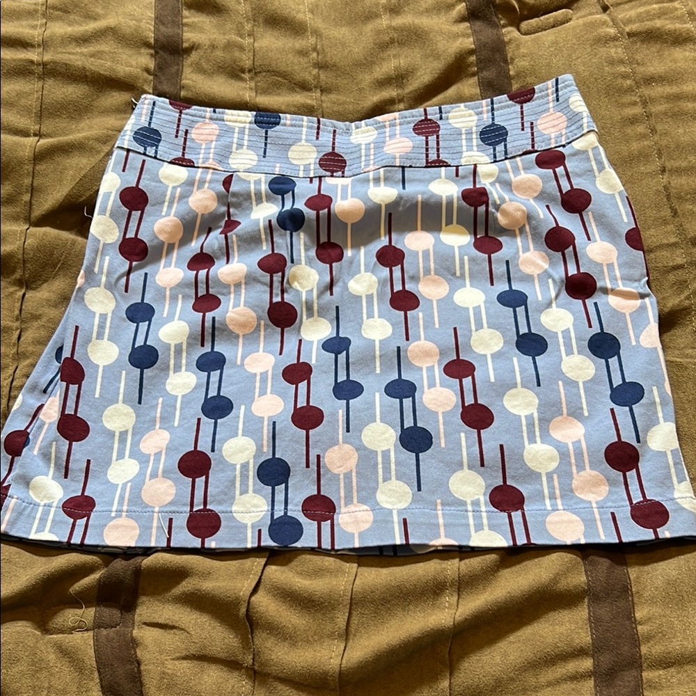 Stylish Blue and Red Patterned Women's Skirt